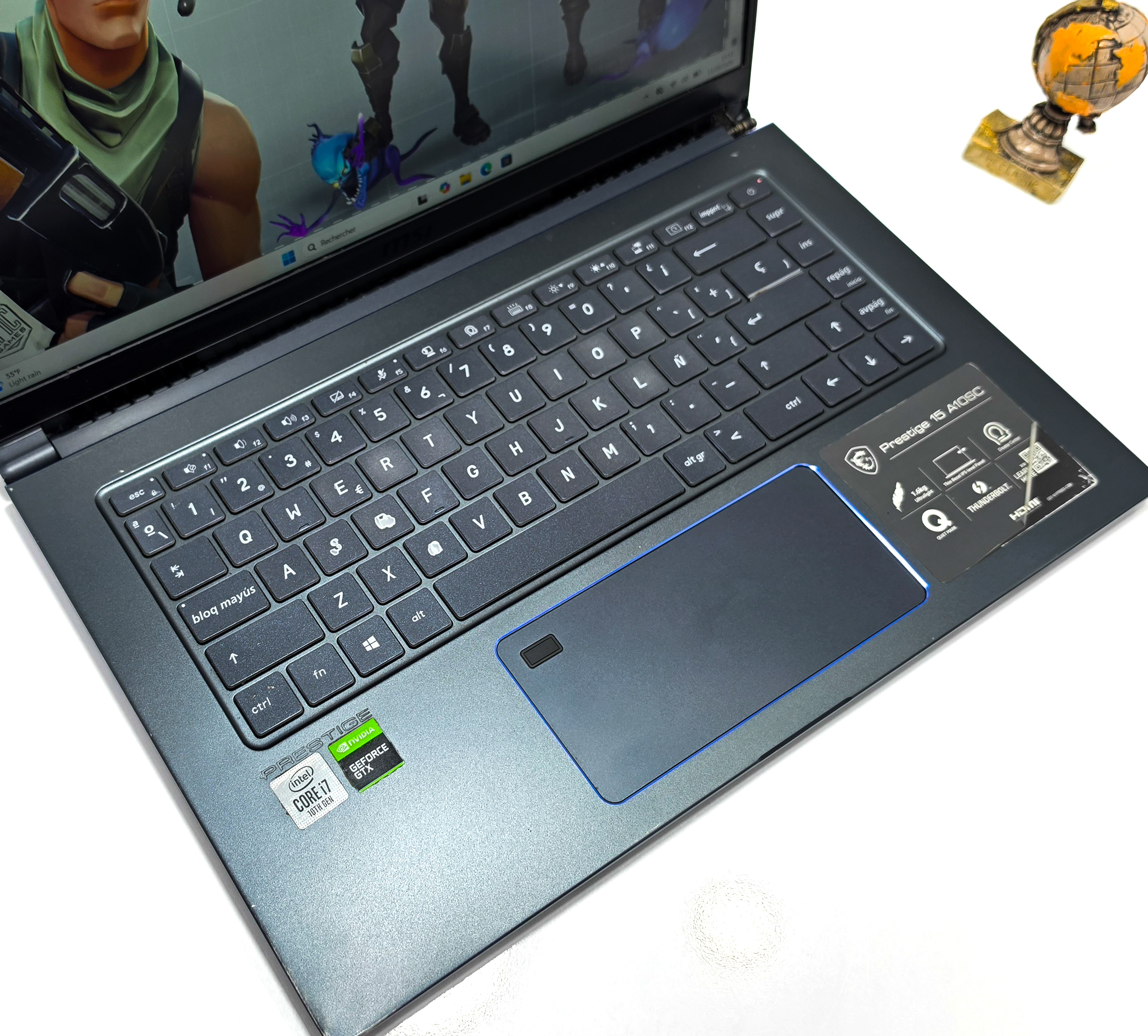 MSI Prestige A10SC-i7 10Th-32Ram 512SSD-GTX1650-15" – Image 2